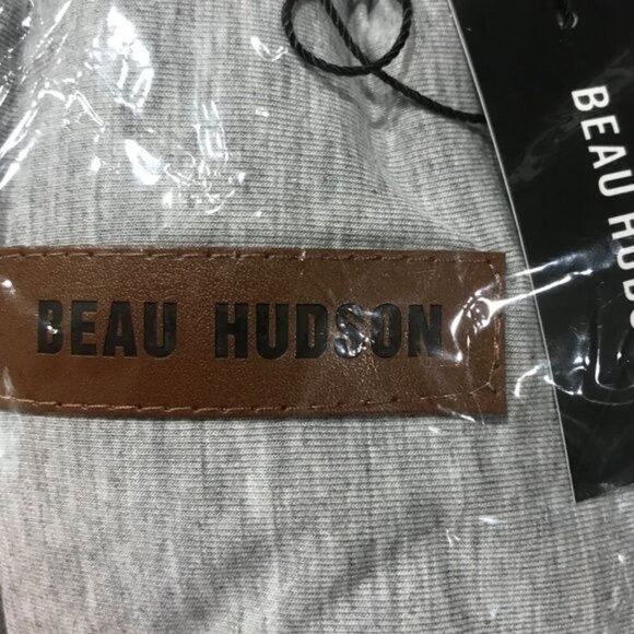 Beau Hudson Jersey Scarf OS Grey Preppy Modern Neutral Marie Snow Ski Minimalist - Picture 7 of 9